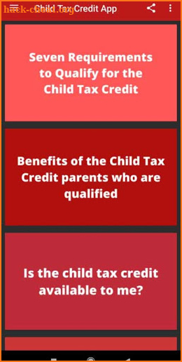 Child Tax Credit App screenshot