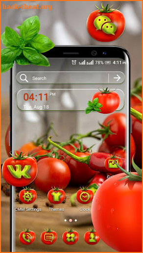 Chili Tomato Launcher Theme screenshot