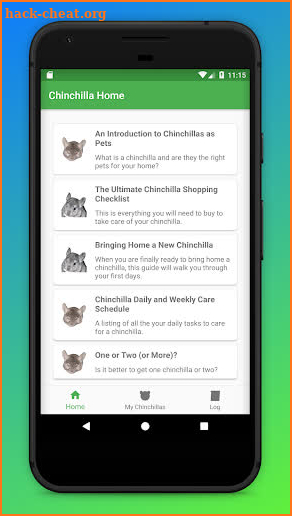 Chinchilla Home screenshot