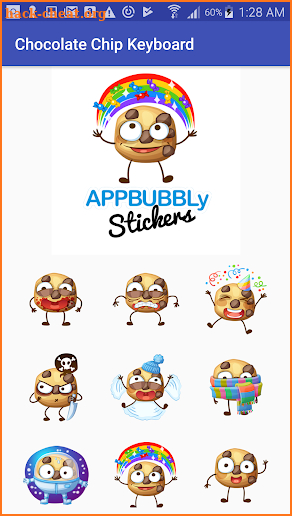 Chocolate Chip Emoji Keyboard Stickers for Gboard screenshot