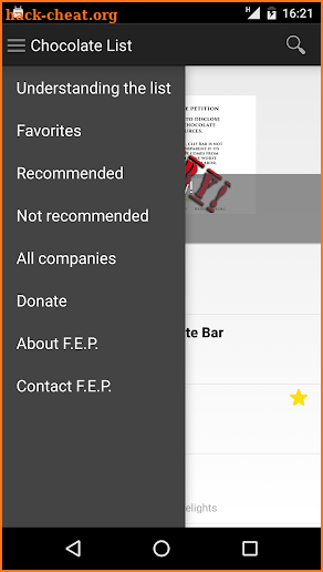 Chocolate List screenshot