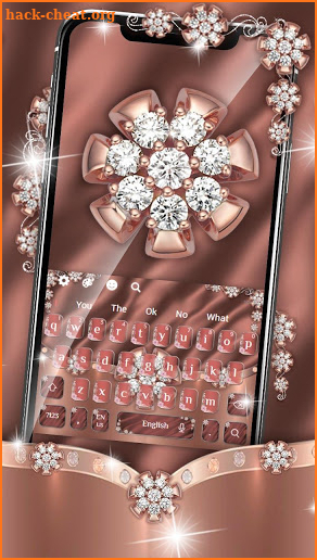 Chocolate Silk Luxury Diamond Keyboard Theme screenshot