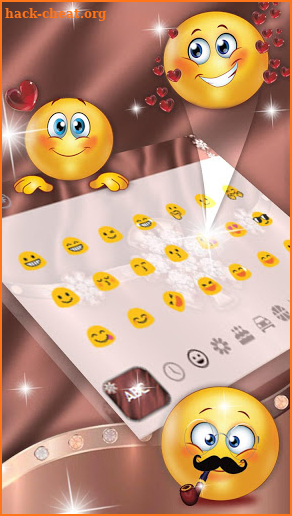 Chocolate Silk Luxury Diamond Keyboard Theme screenshot