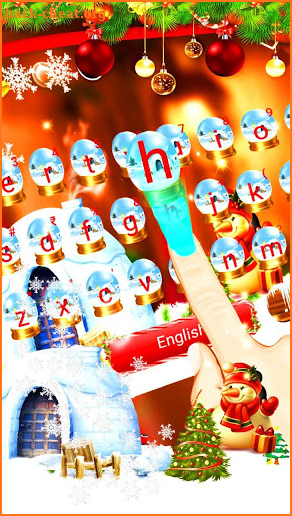 Christmas 3D Gravity Keyboard Theme screenshot