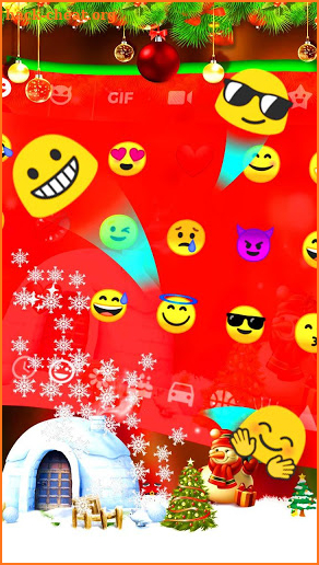 Christmas 3D Gravity Keyboard Theme screenshot