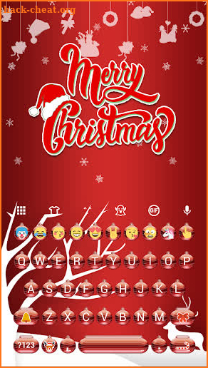 Christmas Balls Emoji Gif Keyboard Wallpaper screenshot