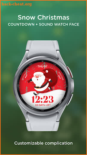 Christmas countdown watch face screenshot