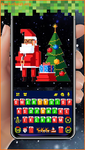 Christmas Digital Pixel Keyboard Theme screenshot