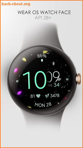 Christmas digital watch face screenshot