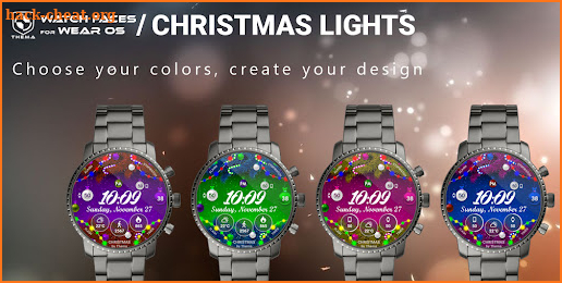 Christmas Lights Watch Face screenshot