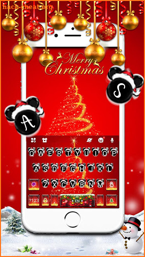 Christmas Minny Keyboard Theme screenshot