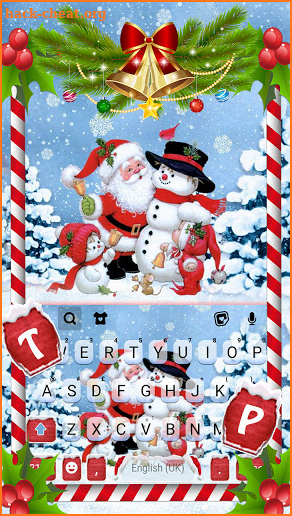 Christmas Santa Keyboard Background screenshot