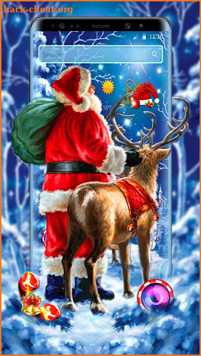 Christmas Santa Snow Elk Theme screenshot