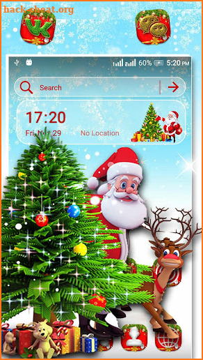 Christmas Santa Tree Launcher Theme screenshot