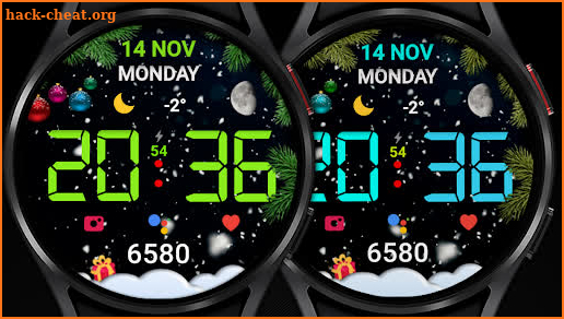 Christmas snow globe Watchface screenshot