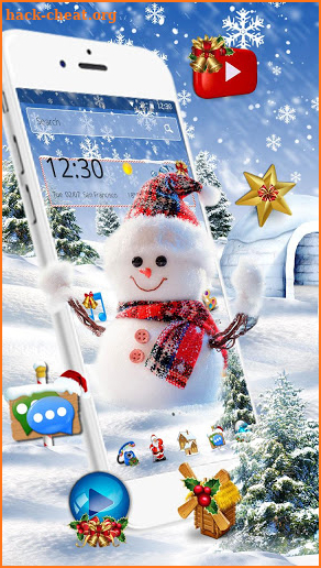 Christmas snowman theme screenshot