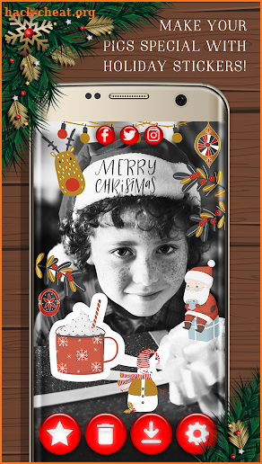 Christmas stickers for photos screenshot