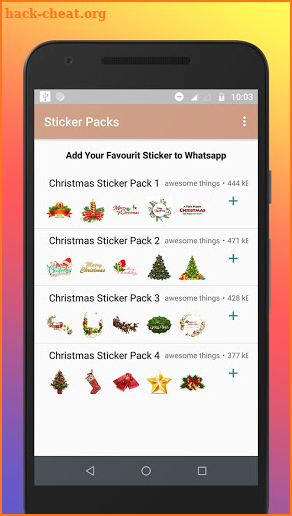 Christmas Stickers for Whatsapp 19 (WAStickerApps) screenshot