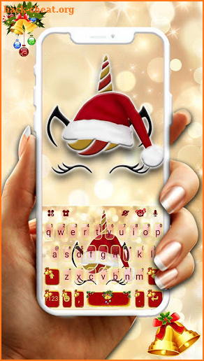 Christmas Unicorn Keyboard Theme screenshot