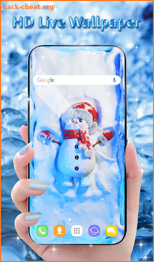 Christmas Wallpaper and Keyboard - Cute Snowman screenshot