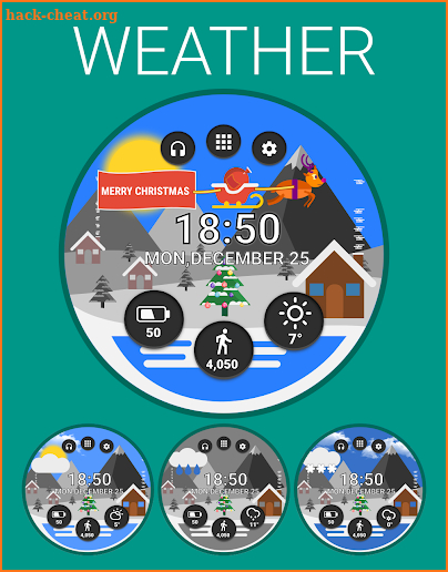 Christmas Watch Face Reborn (by HuskyDev) screenshot