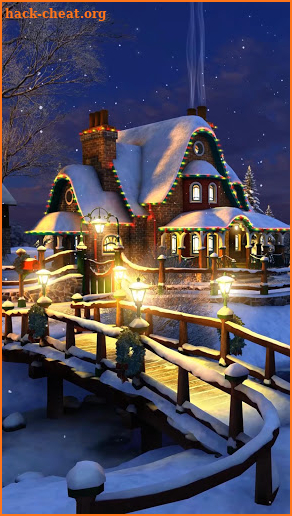 Christmas Winter Snow Night Live Wallpaper screenshot