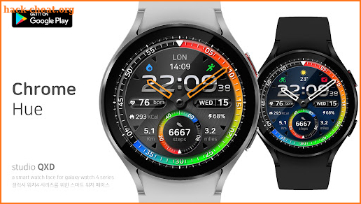 Chrome Hue Watch Face watch4 screenshot