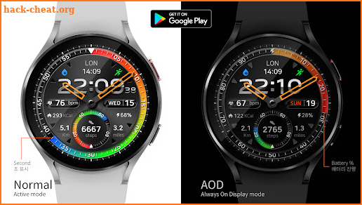 Chrome Hue Watch Face watch4 screenshot