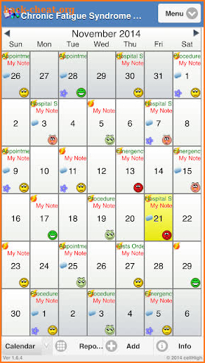 Chronic Fatigue Syndrome Diary screenshot