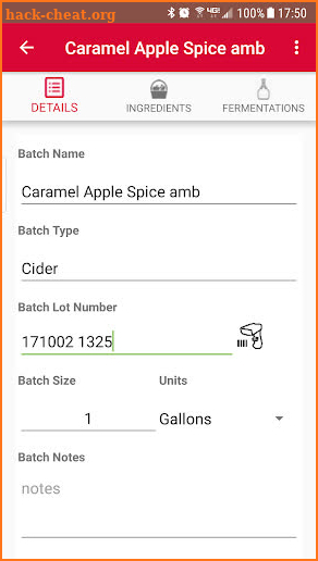 Cider / Wine Tracker (Home Brew) screenshot