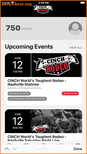 Cinch WTRewards screenshot