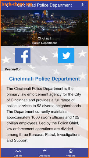 Cincinnati Police Department screenshot