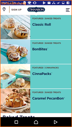 Cinnabon screenshot