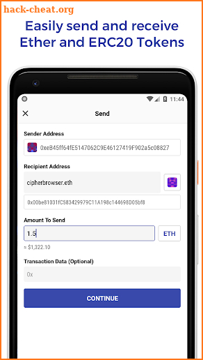 Cipher Browser - Ethereum Wallet & DApp Browser screenshot