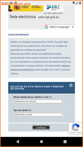 cita previa - inem, dgt, seguridad social screenshot