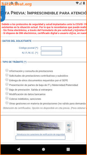 cita previa - inem, dgt, seguridad social screenshot