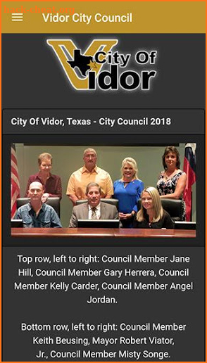 City Of Vidor Texas Official screenshot