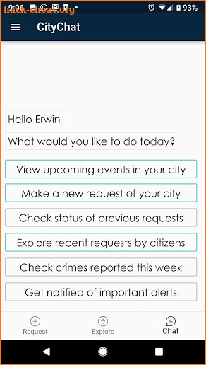 CityChat Concierge screenshot