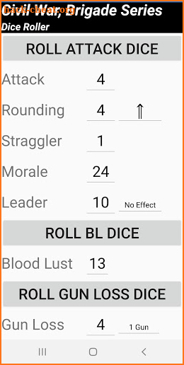 Civil War Brigade Series Dice Roller screenshot