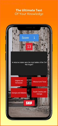Civil War Trivia Quiz screenshot
