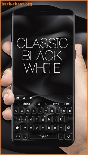 Classic Business Black White Keyboard Theme screenshot