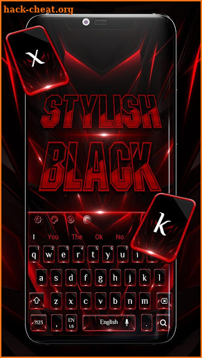 Classic Business Red Black Keyboard screenshot