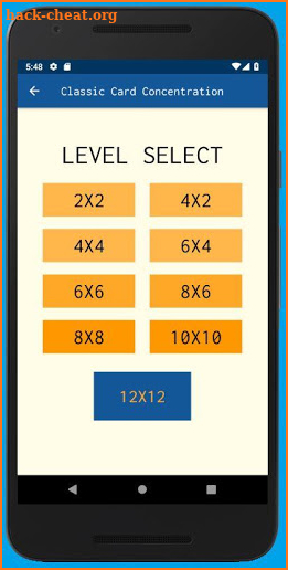 Classic Card Concentration screenshot