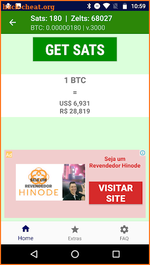 Classic Free Bitcoin - Faucet BTC Satoshi - Zelts screenshot