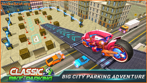 Classic Futuristic Bike Parking-Real Driving Test screenshot