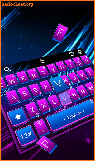 Classic Pink blue Light Keyboard Theme screenshot