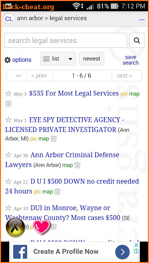 Classifieds.craigslist jobs,sell,buy,rent housing screenshot