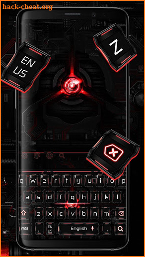 Classy Red Black Keyboard Theme screenshot