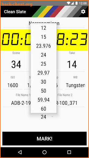 Clean Slate – Clapperboard & Log screenshot