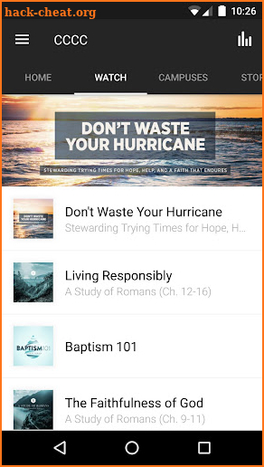 Clear Creek Community Church screenshot